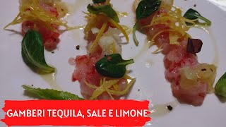 TARTARE DI GAMBERO ROSSO Ricetta con tequila sale e limone [upl. by Asilat]