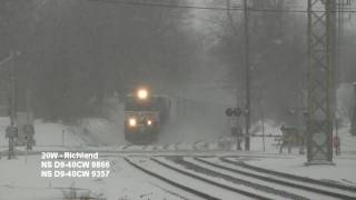 Heavy Snow Storm on the NS Harrisburg Line [upl. by Namsu103]