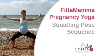 FittaMamma Pregnancy Yoga Squatting Pose Sequence [upl. by Atnohs]