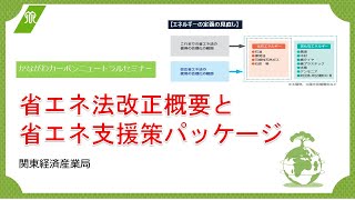 省エネ法改正概要と省エネ支援策パッケージ（関東経済産業局） [upl. by Zoara]