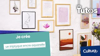 Tuto  Je crée un triptyque encre aquarelle [upl. by Aenaj]