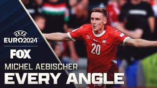 Switzerlands Michel Aebischers STUNNING goal vs Hungary  Every Angle [upl. by Efrem460]