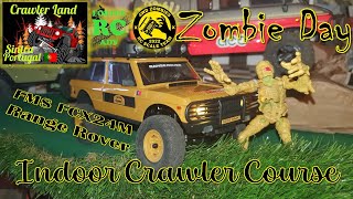 Zombie Day  FMS FCX24M Range Rover  Indoor Crawler Course [upl. by Ahsirkal]