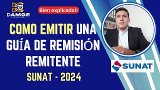 🔴Como emitir una Guía de Remisión Remitente  SUNAT 2024 actualizado [upl. by Atiuqehs]