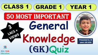 class 1 gk questionsGK quiz CBSE 2022GK quiz ICSE 2022  general knowledge quiz for kids [upl. by Aipmylo]