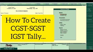 How To Create CGST SGST IGST Tally Tamil [upl. by Agbogla902]