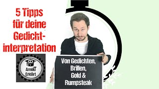 Fünf Tipps zur Gedichtinterpretation  DeutschAbitur 2022 „Reiselyrikquot [upl. by Nnhoj]