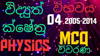 Electric fields Potential 04 Advanced level Physics MCQ discussion in Sinhala [upl. by Granthem795]