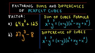 ❖ Factoring Sums and Differences of Cubes ❖ [upl. by Hsirrehc]