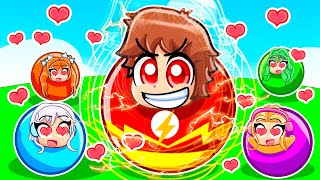 Becoming THE FLASH In Roblox Ball Eating Simulator With MY CRAZY FAN GIRLS [upl. by Cathyleen310]