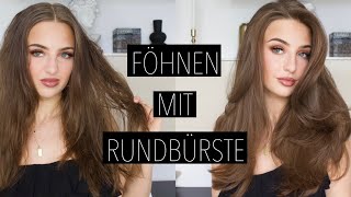 FRISEUR ERKLÄRT FÖHNEN MIT RUNDBÜRSTE  EASY BLOW OUT TUTORIAL  Sabrina Schuster [upl. by Lemra615]