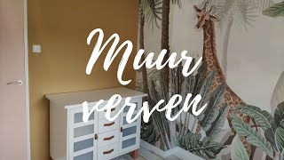 DIY Muur verven in een kleurtje hoe doe je dat streeploos [upl. by Heymann517]