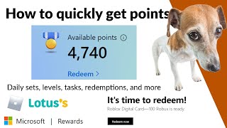 Getting Microsoft Rewards points faster  Tips and tricks  Easily get free Robux 4000 points [upl. by Kecaj]