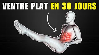 Ventre Plat en 1 Mois à la Maison  Les 6 Meilleurs Exercices [upl. by Enobe]