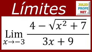 LÍMITES ALGEBRAICOS  Ejercicio 13 [upl. by Ecnerwal]