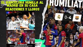 REACCIONES A LA HUMILLACION DEL BARCELONA AL REAL MADRID [upl. by Inahs807]