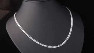 プラチナ850製 6面ダブル 喜平ネックレス 30g 50cm Pt850 Platinum Flat Link Chain Necklace [upl. by Noicnecsa]