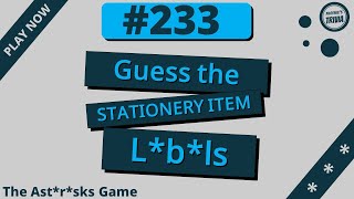 233 The Asterisks Game  How smart are you  Can you get 10 out of 10 Asterisk Game PLAY NOW [upl. by Saideman]