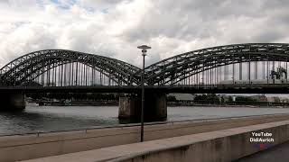 Köln an der Promenade entlang mit dem Fahrrad durch große Rundtour ab Reisemobilhafen Köln [upl. by Brear]