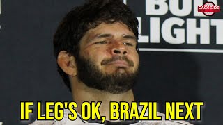 Philipe Lins wants to fight in Brazil if foot checks out  UFC 299 [upl. by Hola]