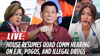 LIVE House resumes quad comm hearing on EJK Duterte drug war  November 7 [upl. by Wolfram]