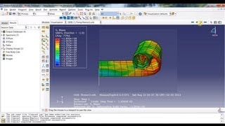 Abaqus Tutorial 8  Curving metal box  with selfcontact [upl. by Novyaj]