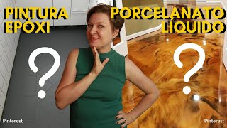 PINTURA EPÓXI OU PORCELANATO LÍQUIDO PARA PISOS  SERÁ QUE FUNCIONA [upl. by Uwkuhceki]