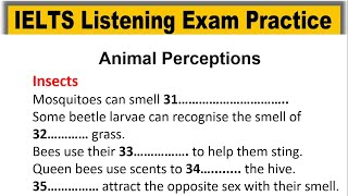 Animal Perceptions listening practice test 2024 with answers  IELTS Listening Practice Test 2024 [upl. by Arraik]