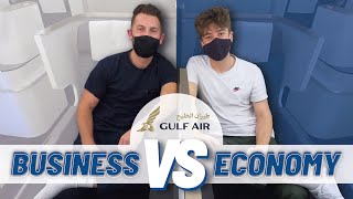 RARE LUXURY Flying GULF AIR  Business Class vs Economy comparison [upl. by Yona]