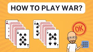 How to play war  a simple card game  Rules and Gameplay Explained [upl. by Lerrej]