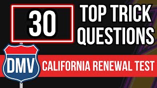 California DMV Renewal Test for Seniors 2024 30 Top Trick Questions [upl. by Harobed]