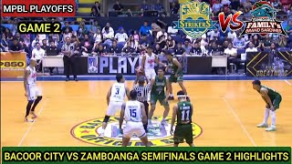 MPBL PLAYOFFS  BACOOR CITY VS ZAMBOANGA HIGHLIGHTS  SEMIFINALS GAME 2 BEST OF THREE SERIES mpbl [upl. by Danit]