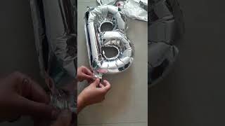 How to deflate foil balloons using straw [upl. by Yesnik]