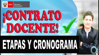 🔴CONTRATO DOCENTE 2024 Cronograma [upl. by Nerreg74]