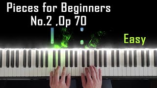 Pieces for Beginners Piano  Johann Hermann No2 Op 70 Easy Piano [upl. by Ner433]