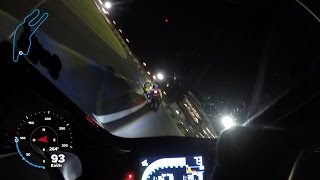 Yamaha R1 OnBoard by Night at Le Mans  Canepa [upl. by Yelsha]