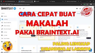 CARA CEPAT MEMBUAT MAKALAH PAKAI BRAINTEXTAI [upl. by Ahsar]