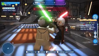 LEGO Star Wars  Yoda Vs Count Dooku BOSS FIGHT [upl. by Matheny730]