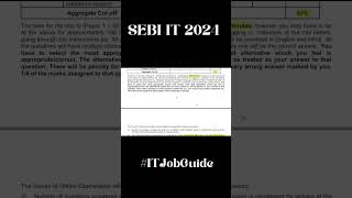 SEBI 2024 PHASE 1 Handout released  👨‍🎓🧑‍💻🔥 sebirecruitment sebi sebihandout shorts [upl. by Shulock]