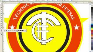 TUTORIAL CorelDRAW X3 membuat Logo TCFmp4 [upl. by Bunch]