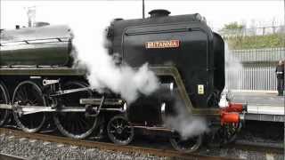 Britannia 70000 quotThe Cathedrals Expressquot 140412 [upl. by Netsirhc]