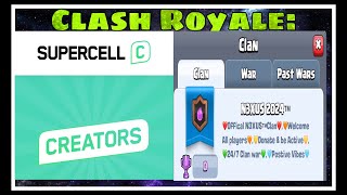 Clash Royale Let’s talk creator program amp New clan [upl. by Nehpets428]