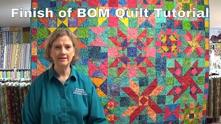 Finish of the BOM quilt from Marcus Fabrics [upl. by Einor]