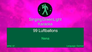 Nena  99 Luftballons  Karaoke Version With Vocal reverb [upl. by Ahsiakal]