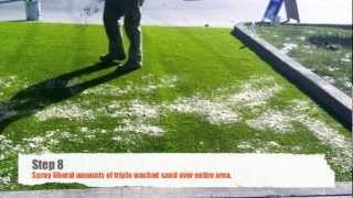 DIY artificial grass installation on concrete [upl. by Elrem]