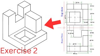 Isometric Drawing Tutorial Convert 2D Orthographic Views into Stunning 3D Art [upl. by Saiasi871]