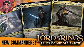 Lord of the Ring Commander Previews  Sauron Frodo Sam Galadriel Eowyn  MTG Previews [upl. by Ecinnaj]