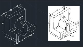 Autocad Isometric drawing 6 [upl. by Hebrew]