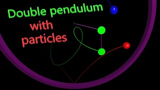 Double pendulum with soft sphere interactions shorts [upl. by Can]