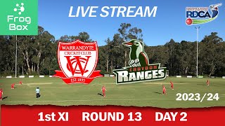 RDCA  Wilkins Cup  Round 13  Warrandyte v Croydon Ranges  Day 2 [upl. by Oneladgam]